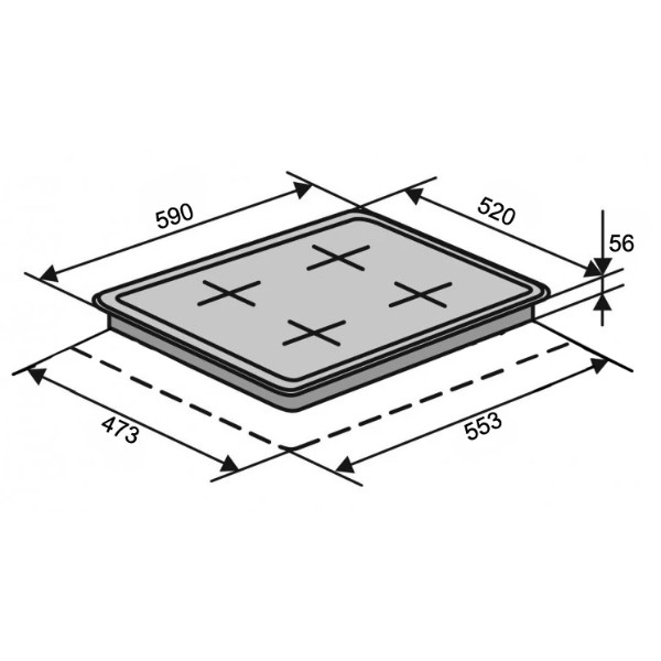 Фото - Варочная панель газовая Ventolux HG C7G CS (BK)